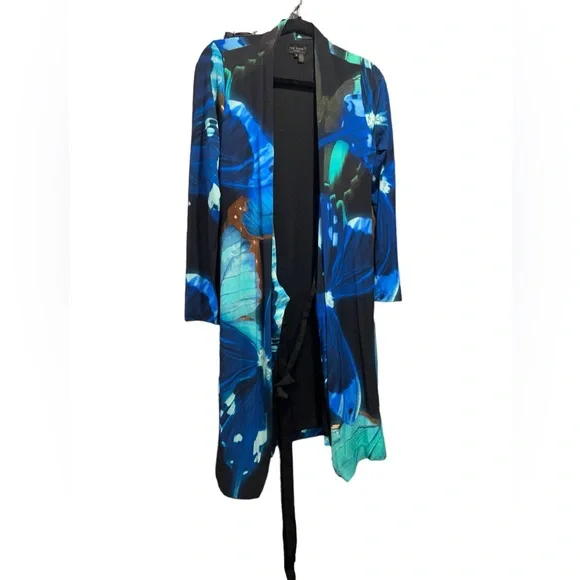 Ted Baker Butterfly Collective blue print wrap Dress .size 3 - Picture 7 of 8